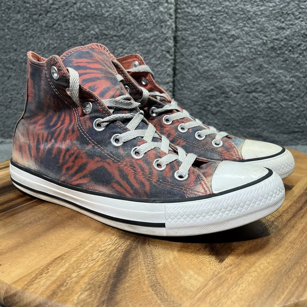 Converse Chuck Taylor All Star Hi‎ Tie Dye Blue Red Coral Size 8 Men's